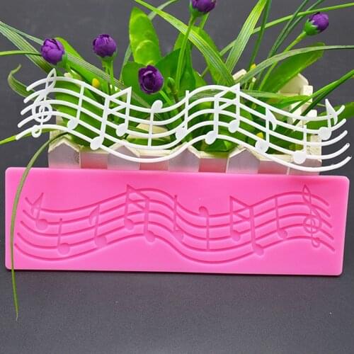1Pcs Musical Note Silicone Fondant Cake Molds lace mat Chocolate Decorating Tools DIY Kitchen Baking Accessories supplies
