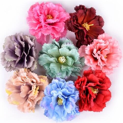 10pcs/lot Artificial Flowers Silk Peony Flower Heads Wedding Party Decoration Supplies Simulation Fake Flower Home Decorations