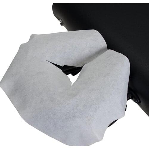 200Pcs/100pcs Beauty Salon SPA Massage Cushion Disposable Massage Headrest Pads Face Hole Pillow Cover Face Towel 28.5x28.5cm