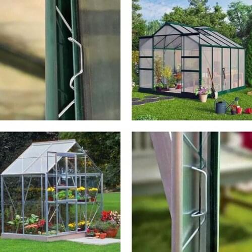 25 Pcs W-Shaped Iron Nail Garden Stainless Steel Nail Greenhouse Iron Clips W Clips Iron Nail W Type Stainless Steel Nail