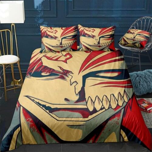 Ichigo Kurosaki Duvet Cover Comfortable Quilt Home Decora Design Universal Bedding Set Bedclothes+Pillowcase 3pcs