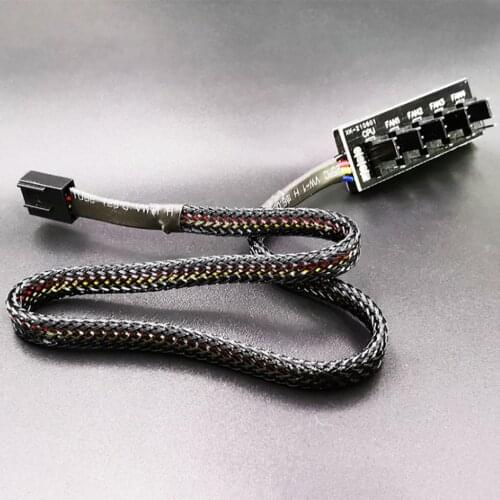 33cm 1 to 5 4-pins Molex TX4 PWM Fan CPU Hub Computer PC Case Chasis Cooler Power Extension Cable Splitter Adapter