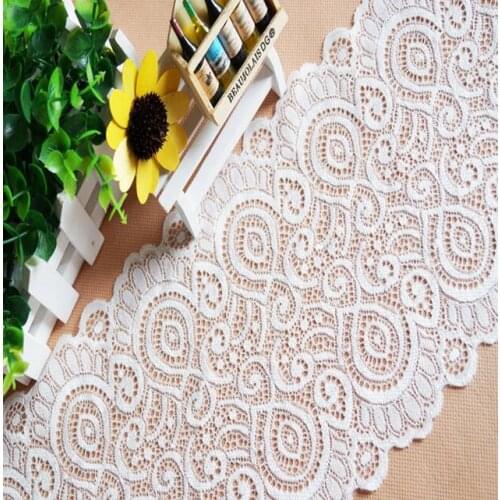 5 Yards 2017 New Black White Elastic French Lace Trim Lace Band for Underwear Stretchy Flower Lace Ribbon 19cm Width