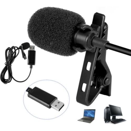 5ft /1.5 Meters In Length Usb Lavalier Lapel Microphone Clip On Collar Mic For Meeting Pc Computer Youtube Live Streaming