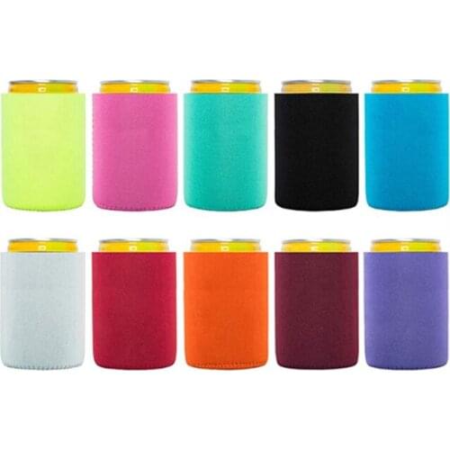 6pcs Beer Sleeves Camping Can Cup Soda Cover Neoprene Drink Cooler Portable Bottle Outdoor Sleeve for Party Wedding Birthday