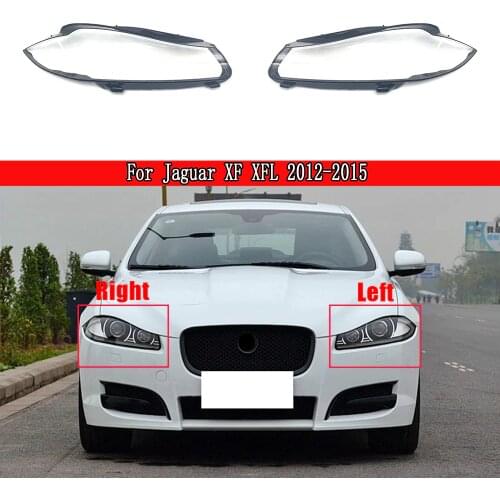 Car Front Glass Lens Caps Headlight Cover Auto Light Lampshade Shell For Jaguar XF XFL 2012-2015 Headlamp Light Glass Lens Case