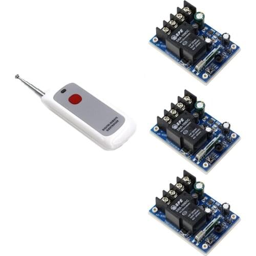 DC 12V-48V Wireless Remote Control Switch 24V 1CH 40A Relay Radio Light Switch Remote Control ON/OFF Receiver Transmitter
