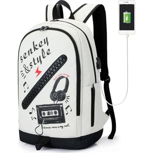 New Oxford Large School Bag For Gilrs Boys Luminous Fashion Backpack with USB Charging Port Children Bookbag Student Mochila