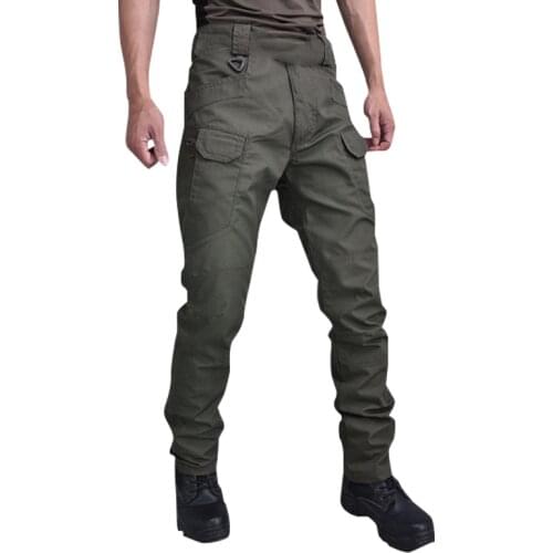 New Spring Mens Cotton Cargo Pants Autumn Casual Fashion Elastic Waist Quality Cargo Pants Men Clothing Clothing