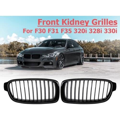 Gloss Black F30 Grille, ABS Front Replacement Hood Kidney Grill for BMW 3 Series F30 F31 F35 320I 325I 328I 335I 2012