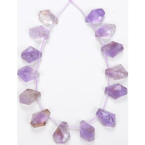 15-30 X 20-35mm Loose Gem Natural Amethyst Shape Faceted Gemstone Pendant For Jewelry DIY Bracelet Necklace Unique