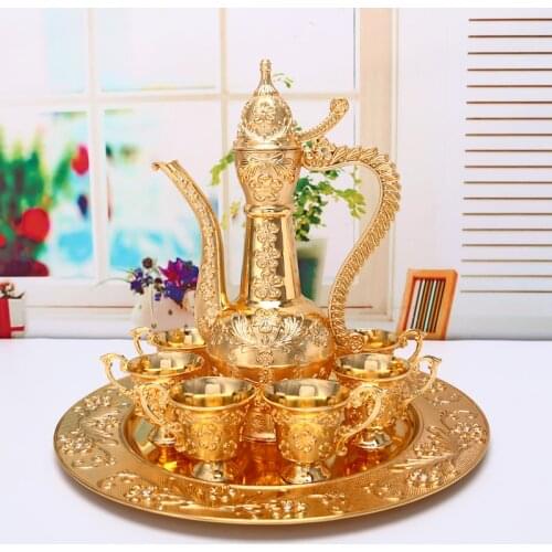 Metal Art Craft Wine Cups Mugs Set Drinkware Bar Set Tableware Vintage Home Decoration Gift Kitchenware Drink Set