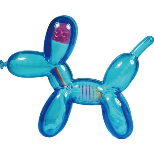 4D Mini Blue Balloon Dog Intelligence Assembling Toy Assembling toy Perspective Anatomy Model DIY Popular Science Appliances