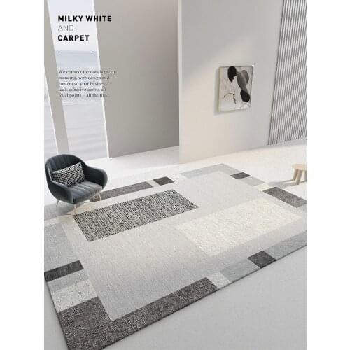 Minimalist Carpet Living Room Coffee Table Blanket Modern Simple Gray Cushion Wabi Style Light Luxury Premium Floor Mat