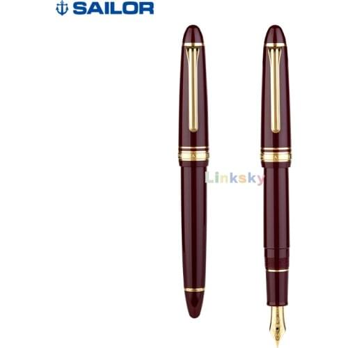 Sailor Profit Standard 24k gold plated Pen, Fountain Pen Extra Fine Nib Black 11-1521-432,High-grade, Smooth writing