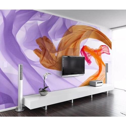 3D Wallpaper Mural Decor Photo Nordic modern minimalistic abstract lines smoke Living Room TV background wall