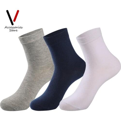 1Pair Breathable Mens Socks Business Casual Men Long Socks Autumn Winter Male Cotton Sweat Absorption Deodorant Sock