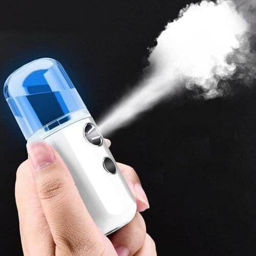 Portable USB Rechargeable Mini Nano Facial Sprayer USB Charging Women Face Skin Care Humidifier Face Steamer Mist Sprayer 30ml