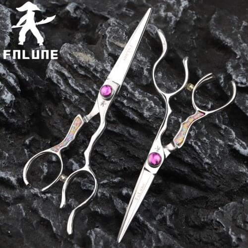 FnLune 6 Inch VG-10 Professional Hair Salon Scissors Cut Barber Accessories Haircut Thinning Shear Hairdressing Tools Scissors