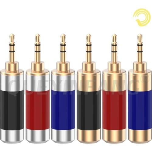 QUEYINFANG 2.5mm Wire Connector Stereo Audio Plug 3-Pole Gold-plated Earphone Adapter 2.5mm Earphone Cable 3 Poles Male Plug