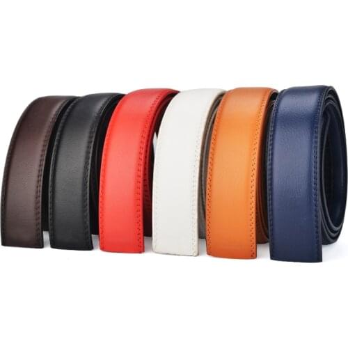 New Luxury Brand Belts for Men Women High Quality Male Strap Genuine Leather Waistband Ceinture Homme,No Buckle 3.5CM