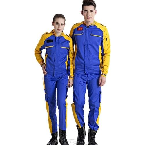 Welding suits workwear clothes men women long sleeves workmen work uniform car workshop welding suit mechanical working overalls