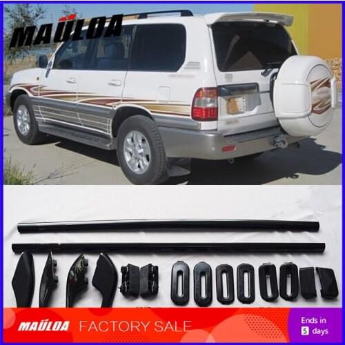 Aluminium Alloy screw install side rail bar roof rack for Land Cruiser LC100 FJ100 1998 99 2000 01 2002 2003 04 05 06 07
