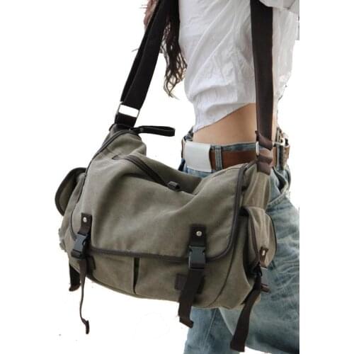 Large Capacity Vintage Canvas Messenger Bags For Women 2020 Laptop Shoulder School Ladys Travel Casual Tote Shoulder Feminina
