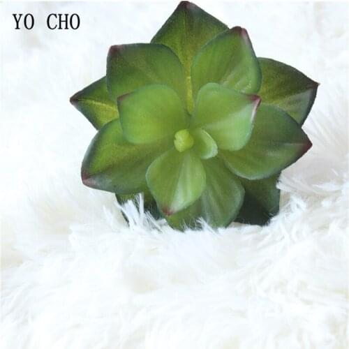 YO CHO 1PC Green Artificial Pearl Leaf Succulents Cheap Plants For Garden Home Office Decoration DIY Indoor Mini Succulent Plant
