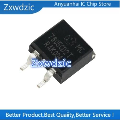 Zxwdzic 10pcs new imported original MC7805CD2TR4G MC7805CD2T 7805CD2T TO-263 Voltage Regulator IC chip