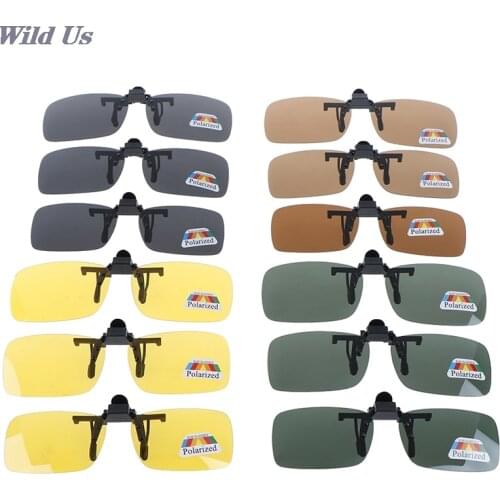 High Quality Unisex Clip-on Polarized Day Night Vision Flip-up Lens Driving Glasses UV400 Riding Sunglasses For Outside 1 pc
