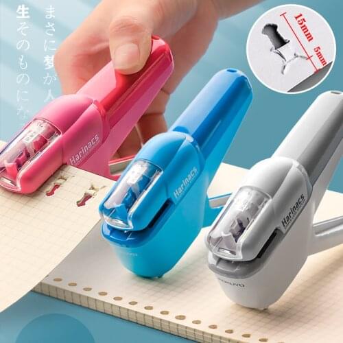 1pc Japan KOKUYO Harinacs Stapler-free Stapler Color Hand-held Stapler School&Office Stationery Supplies