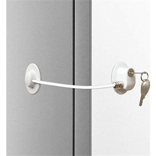 1pc Stainless Steel Child safety Refrigerator Door Lock Security Window Lock Cabinet Lock Fridge Freezer Lock