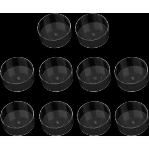 10x Circle Shape Wax Containers Candle Tealight Cups Plastic Candle Molds Making