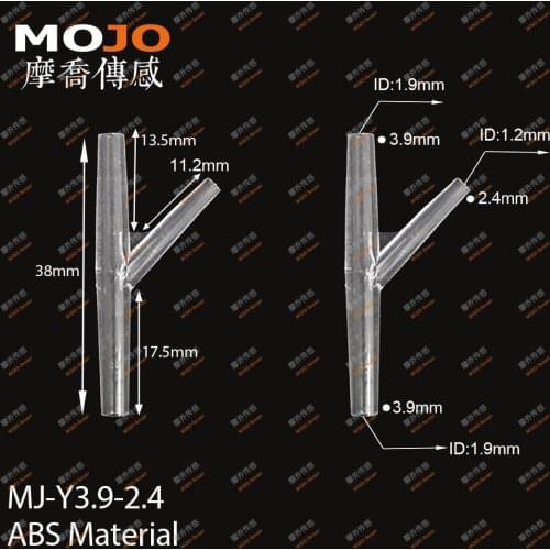 2020 Free shipping!! MJ-Y3.9-3.9-2.4 Special barbed three connectors for 2.4mm to 3.9mm(100pcs/lots)