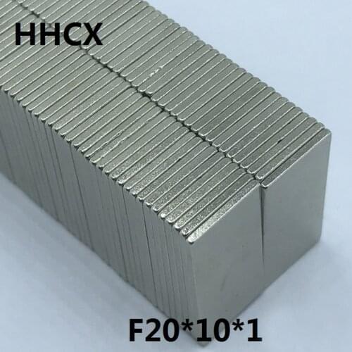 50pcs/lot magnet 20x10x1 N35 Strong Square NdFeB Rare Earth Magnet 20*10*1 Neodymium Magnets for moto
