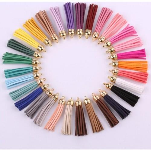 500pcs/pack Tassel Vintage Leather Tassels Fringe for Purl Macrame DIY Jewelry Keychain Cellphone Straps Pendant