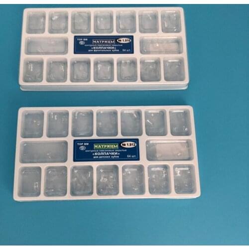 64pcs Adults Dental Anterior Transparent Crowns Dentist Tools 1.910 Anterior Transparent Crowns 64 pcs