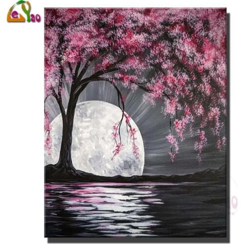 5d Diy Diamond Painting Cherry Blossoms Landscape Mosaic Full Square Diamond Embroidery Sale Cross Stitch Kits Handmade Gift