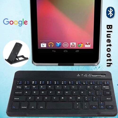 Bluetooth Keyboard Wireless Keyboard for Google Nexus 7 1st Gen 2012/2nd Gen 2013 Rechargeable Noiseless Keyboards Bluetooth