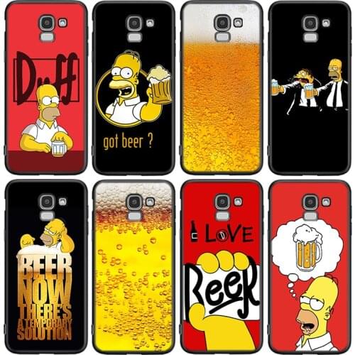 Cartoon Beer Glass For Samsung Galaxy J8 J7 Duo J6 J5 Prime J4 Plus J3 J2 Core 2018 2017 2016 Phone Case Cover