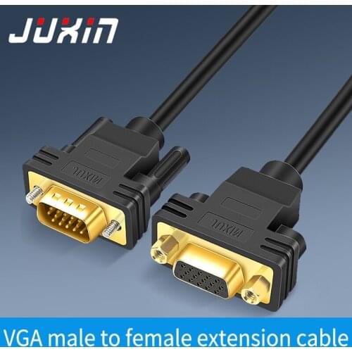 Pure copper VGA male to female extension cable 3 rows 15 pin computer monitor video cable connection cable