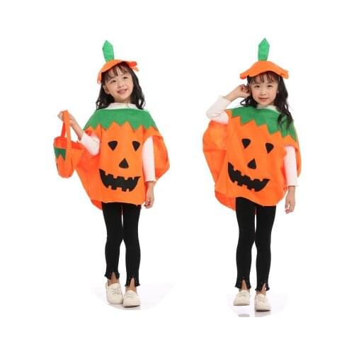Kids Baby Halloween Pumpkin Cosplay Dress Childrens Pumpkin Makeup Show Clothes Halloween Party Cosplay Costume