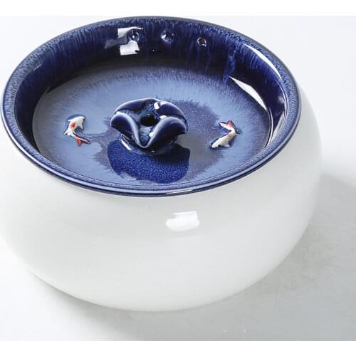 Electric Ceramic Cat Drinking Water Fountain For Cats Dogs Drinking Bowl Automatic Cat Water Fountain Dispenser Pet Bowl 1.5L