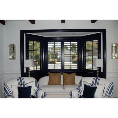 Customized Basswood Wood Shutters Bi-fold Plantation Sliding Shutters ws2002