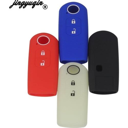 Jingyuqin Silicone Car Key Cover Remote Holder Case Fob For Mazda 2/3/5/6 CX-4 CX-3 MX5 CX-5 CX-7 CX-9