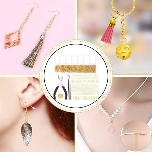 Lot 1500 Jump Rings Jewelry Making Necklace Repair Supplies Pliers Bangle Earrings Nail Piercing