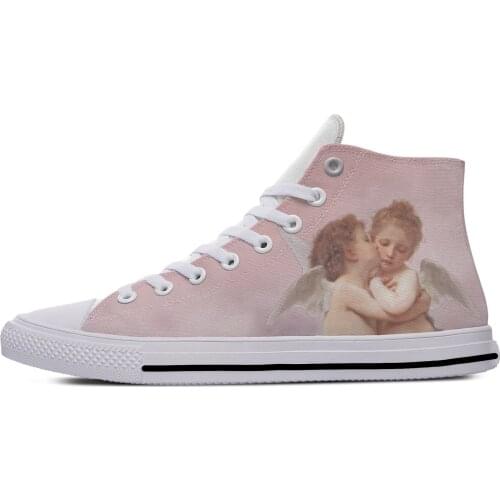 Cartoon Angle Funny Cute Lovely Vogue Casual Cloth Shoes High Top Lightweight Breathable 3D Printed Female Girl women Sneakers