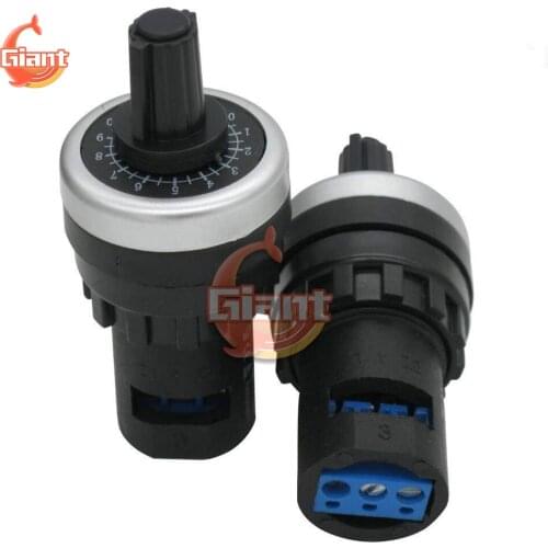 LA42DWQ-22 22mm 1K 2K ohm Governor Rotary Potentiometer Inverter Converter Resistance Variable Frequency Converter 5K 10K 20K