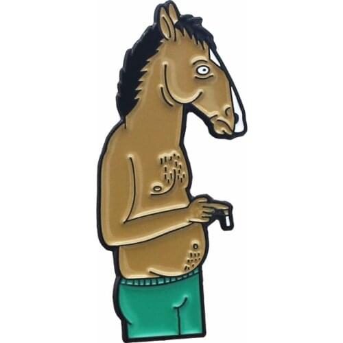 Hot Sale Animated Charactor Bojack Brooch Backpack Hat Accessories Cartoon Badge Label Pin for Men and Women Jewelry Gift